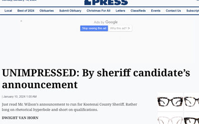 Former LASD Deputy Disparages Wilson in Letter to the Editor